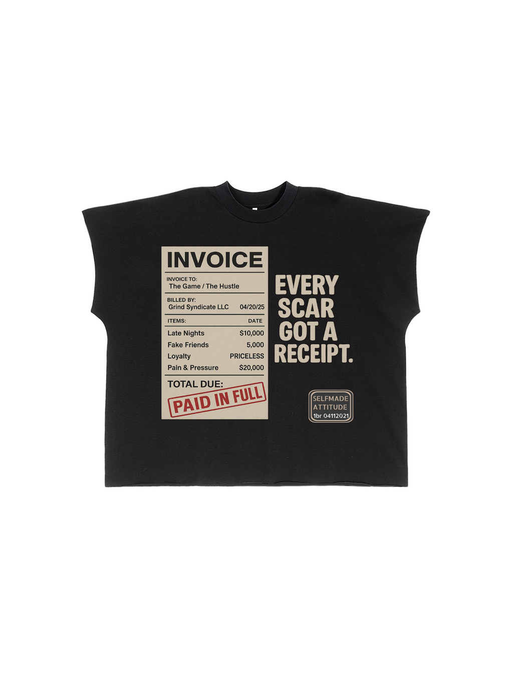 Raw Edge Boxy Non-Shrink T-Shirt