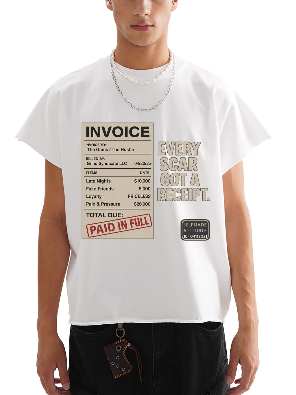 Raw Edge Boxy Non-Shrink T-Shirt