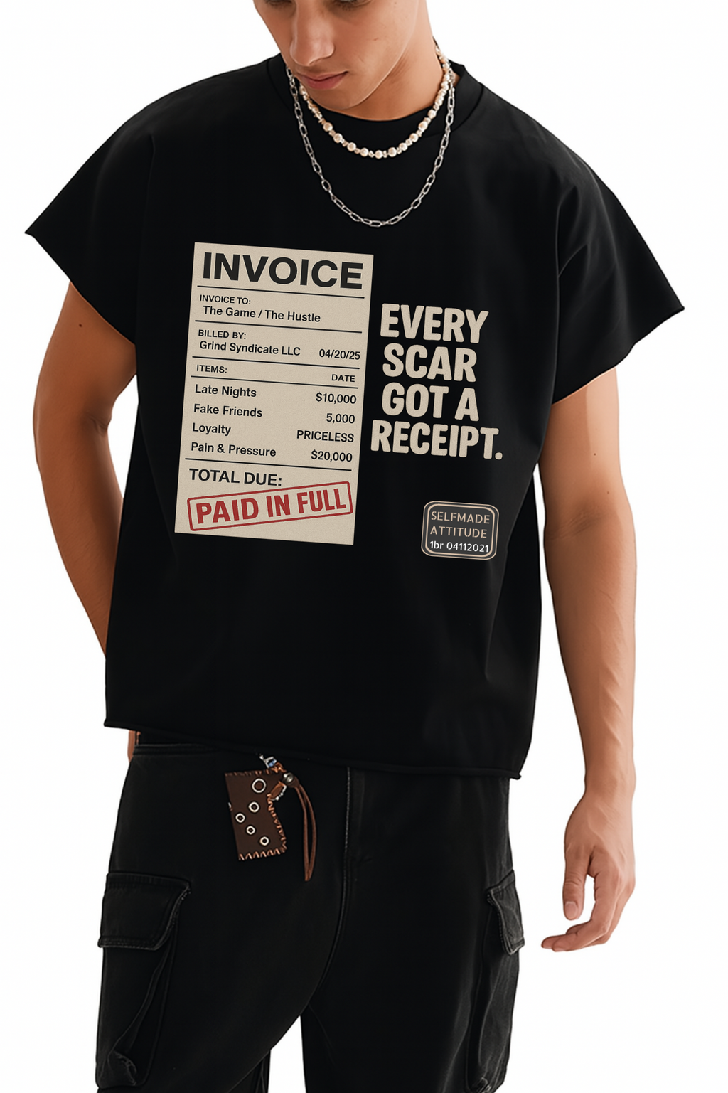 Raw Edge Boxy Non-Shrink T-Shirt