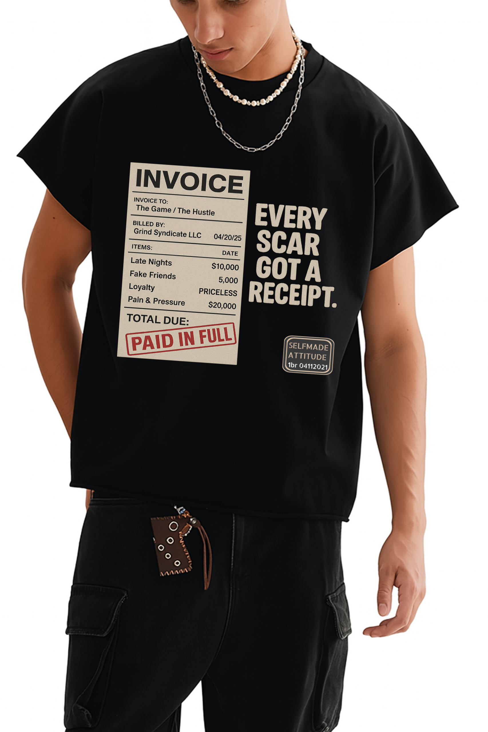 Raw Edge Boxy Non-Shrink T-Shirt